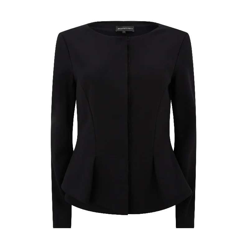 Tailored Milano Stitch Pleated Jacket