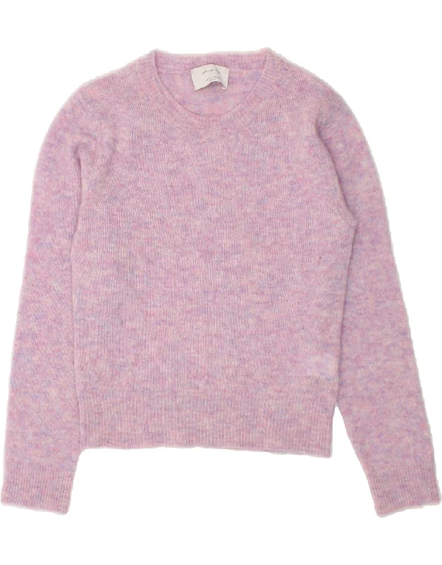 DANIELE FIESOLI Womens Crew Neck Jumper Sweater UK 12 Medium Purple