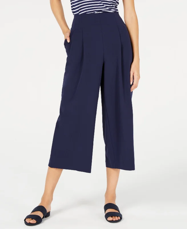 Maison Jules Pleated Cropped Trousers